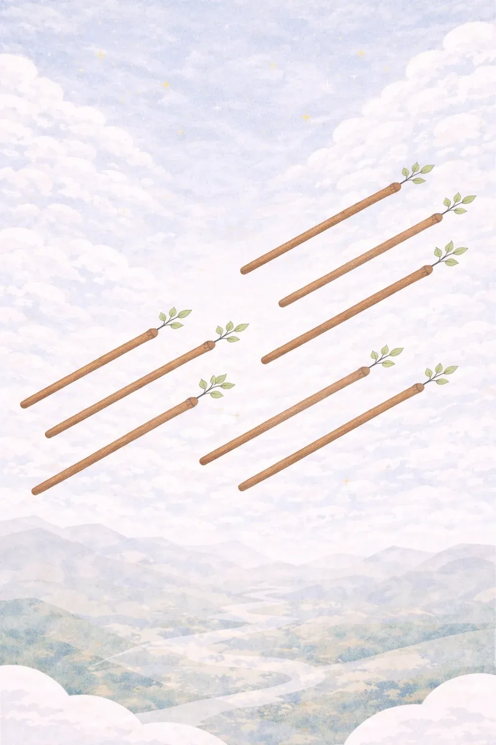 Eight of Wands tarot card artwork