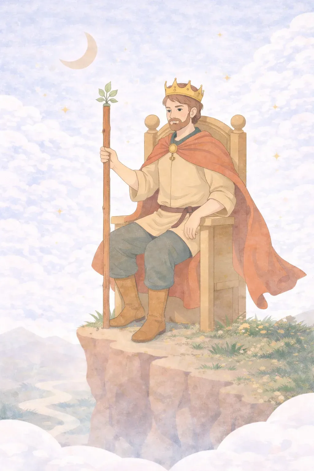 King of Wands tarot card artwork