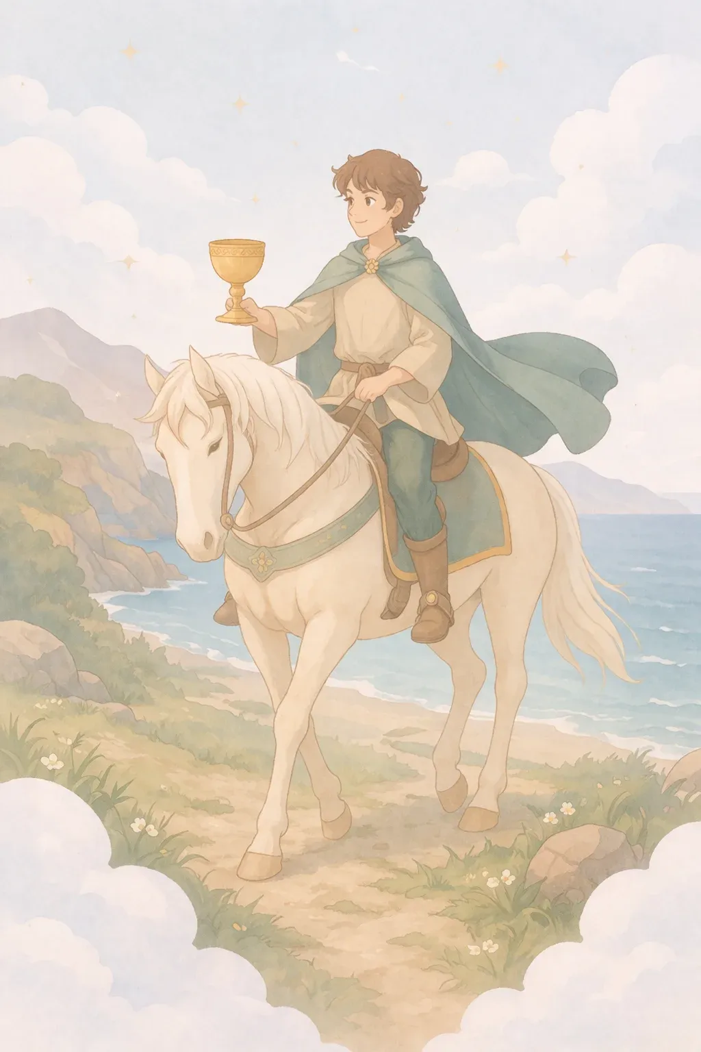 Knight of Cups tarot card artwork