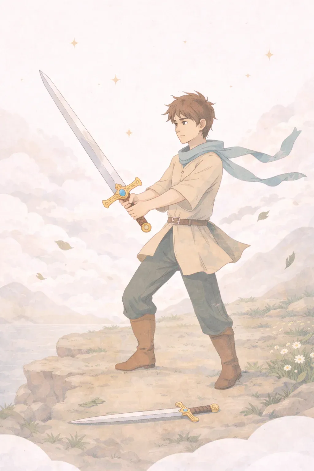 Page of Swords tarot card artwork