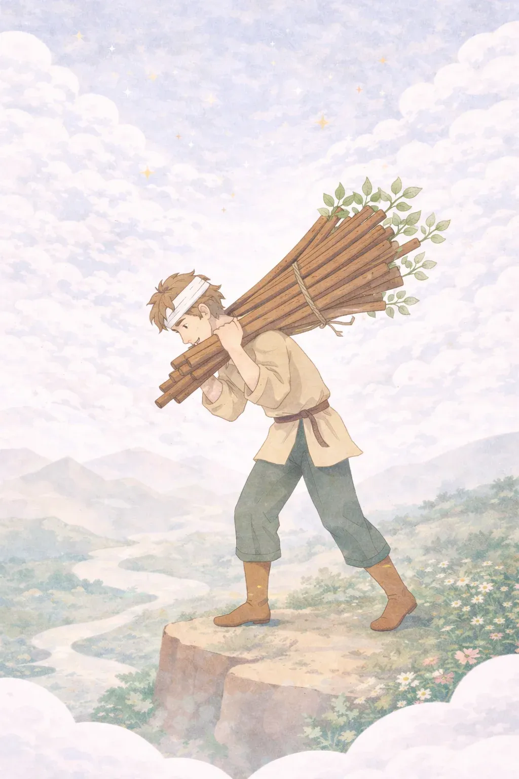 Ten of Wands tarot card artwork