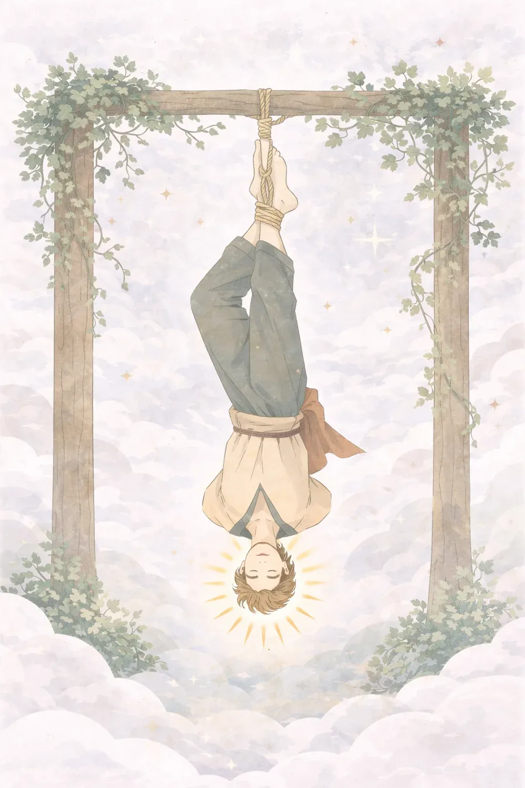 The Hanged Man tarot card artwork