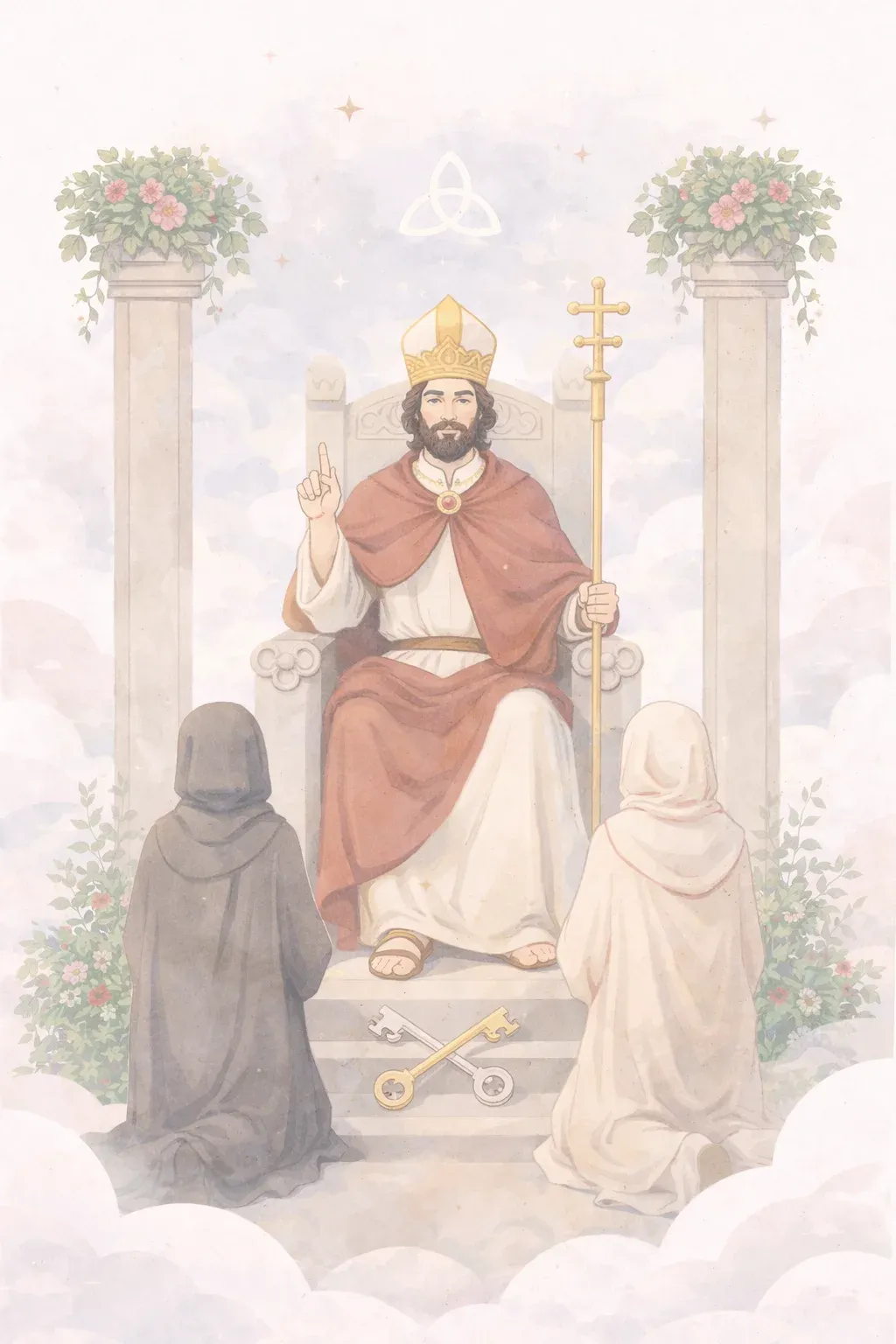 The Hierophant tarot card artwork